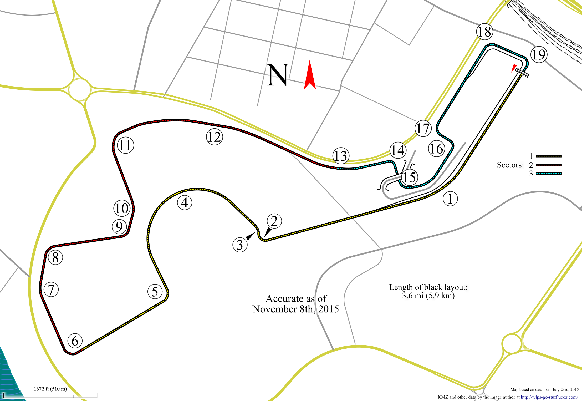 Map including surrounding streets